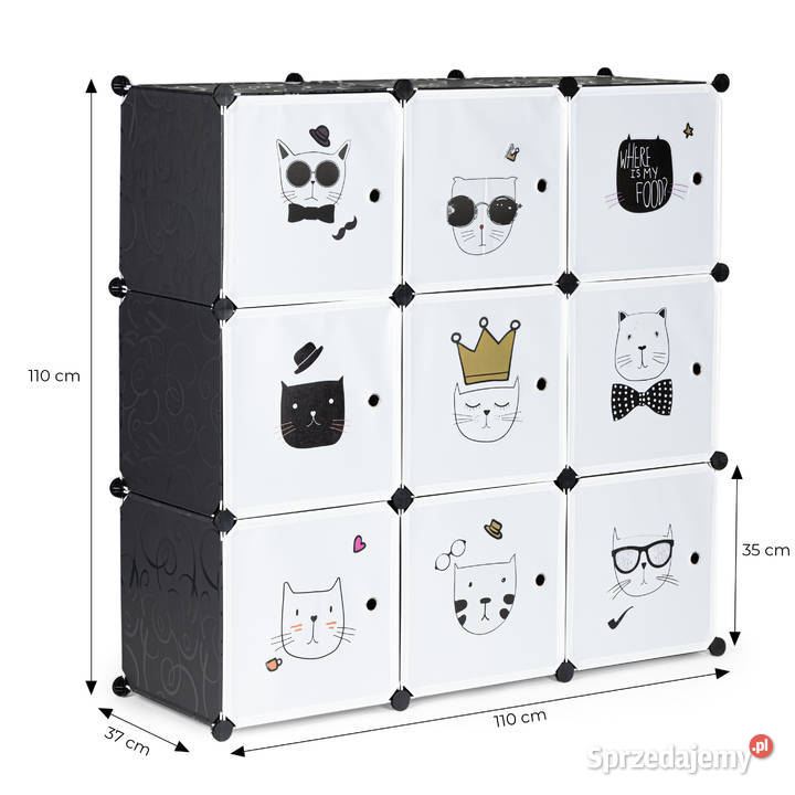 Szafka regał dzieci modułowa 9 półek dziecięca Smogorzów