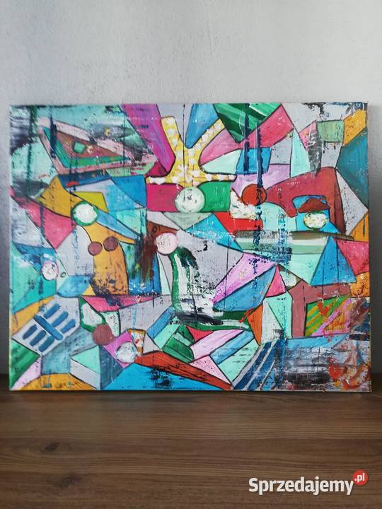 Obraz ręcznie malowany 4050 współczesny Szczecin
