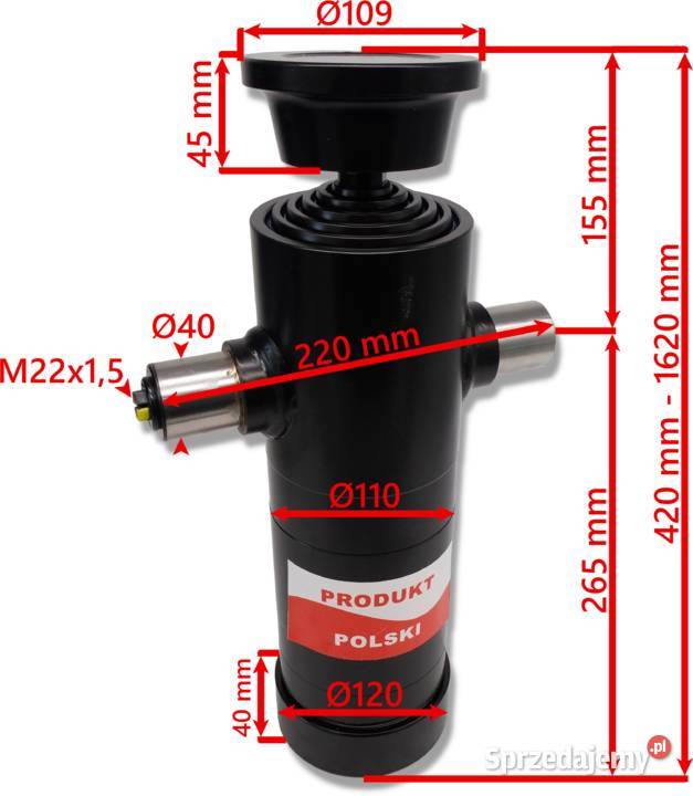 SIŁOWNIK TELESKOPOWY 1200 mm Wywrotu Na Tył kujawsko-pomorskie