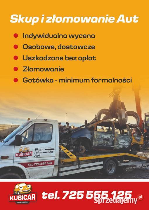 Skup aut złomowanie kasacja demontaż konin koło Tuliszków