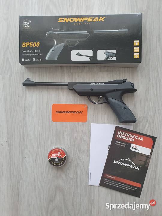 Pistolet,  wiatrówka Snowpeak SP500 kal. 5,5 MM WT-006 + 250 szt. śrutu