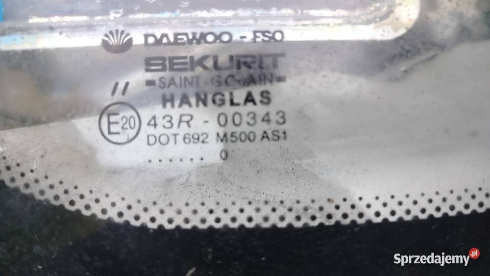 Szyba przednia czołowa Daewoo Matiz Rok produkcji 2000 kujawsko-pomorskie