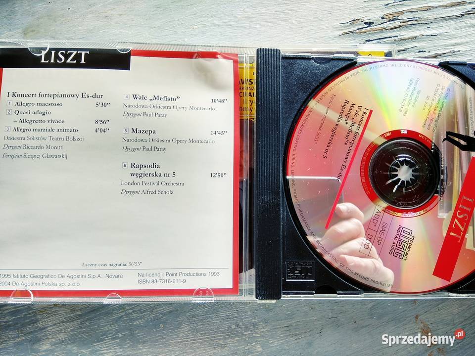 Liszt muzyka cd pierwszy konceet fortepianowy Warszawa