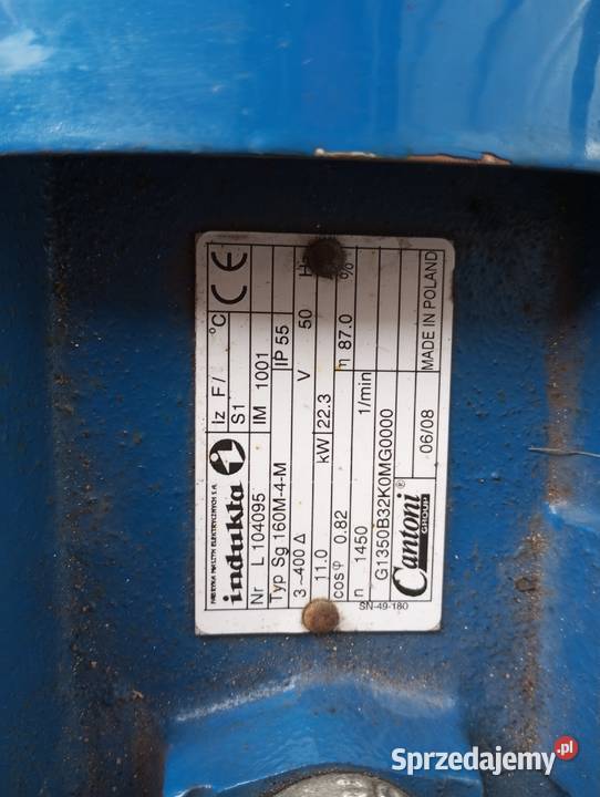 Silnik indukta 11 kw Nowe Miasteczko sprzedam