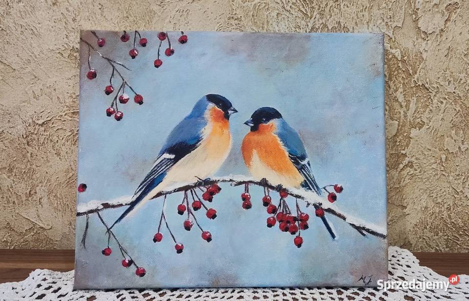 Zimowe śniadanie obraz 25x30 akryl na płótnie Poznań