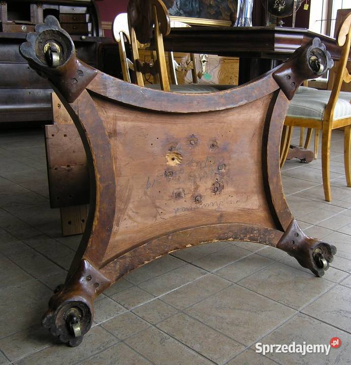 Stół rozkładany Biedermeier do konserwacji