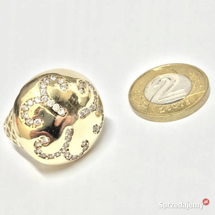 Złoty PIERŚCIONEK 585 14K ZJAWISKOWY wyrób z Warszawa