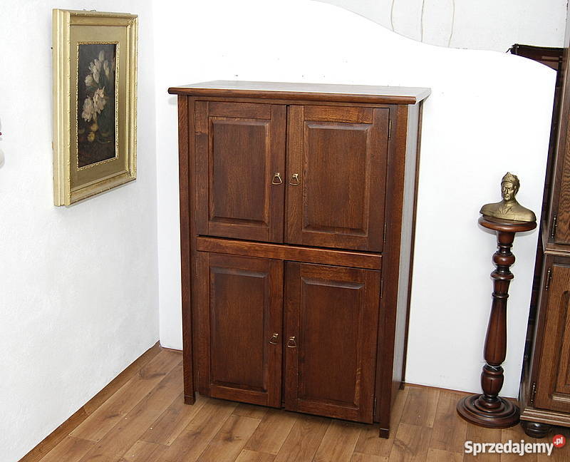 SEKRETARZYK SEKRETERA BIURKO SZAFKA KOMPUTER DĄB dolnośląskie Świdnica