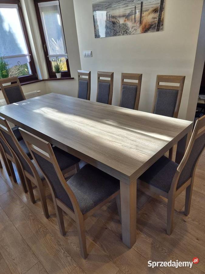 Duży Stół Dąb Sonoma 240 x 100 x 75 z 10 Ostrów Wielkopolski
