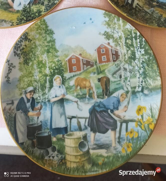 Talerz Życie na farmie Wg obrazów Bjrna Gidstama Porcelana i szkło Gdańsk