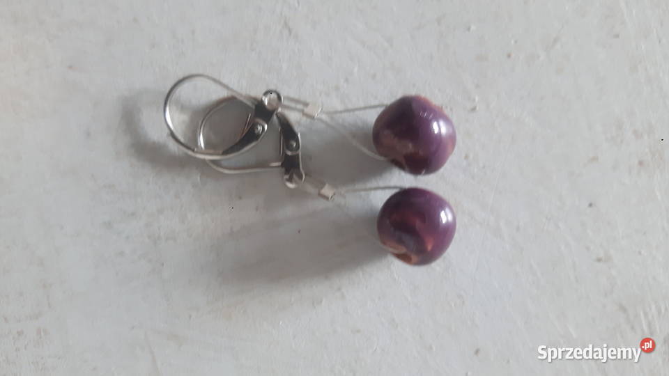 Kolczyki z ceramiki ręcznie wykonane mazowieckie Otwock sprzedam