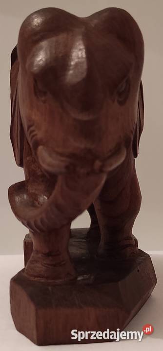 Słoń z drewna figurka rzeźba drewno