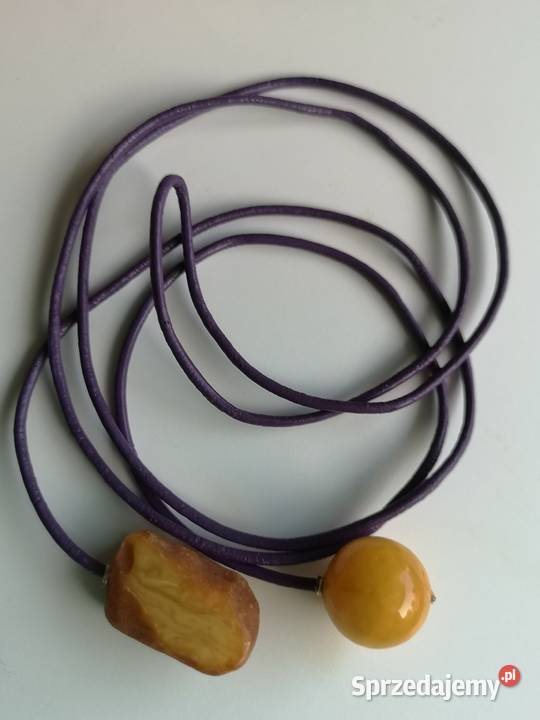 naszyjnik szalik z bursztynem 53 b Toruń