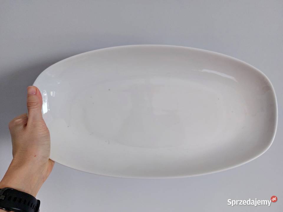 duży biały półmisek porcelana Chodzież owalny
