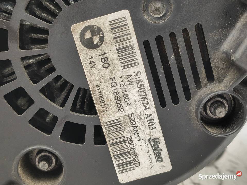 ALTERNATOR BMW F10 F11 F30 F31 20 D valeo osobowe Układ elektryczny silnika Chełm