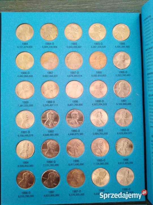 Lot monet 1 cent usa Lincoln Żary