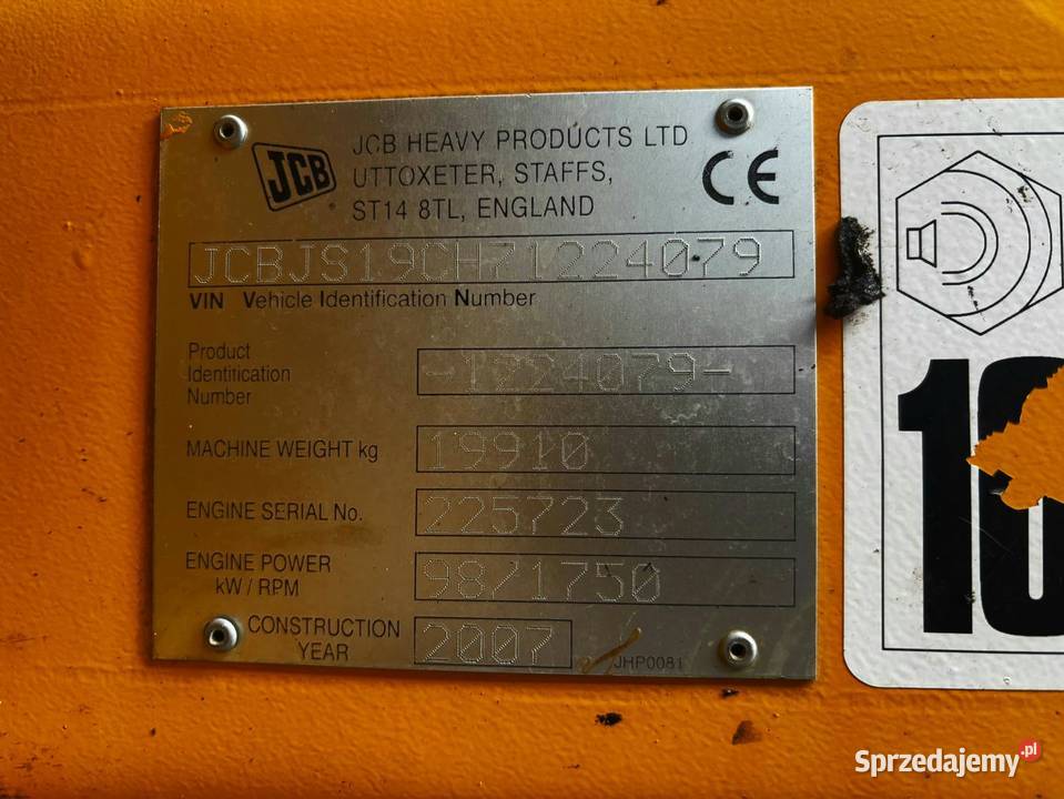 Koparka gąsienicowa JCB 190 LC tez Leasing Warszawa