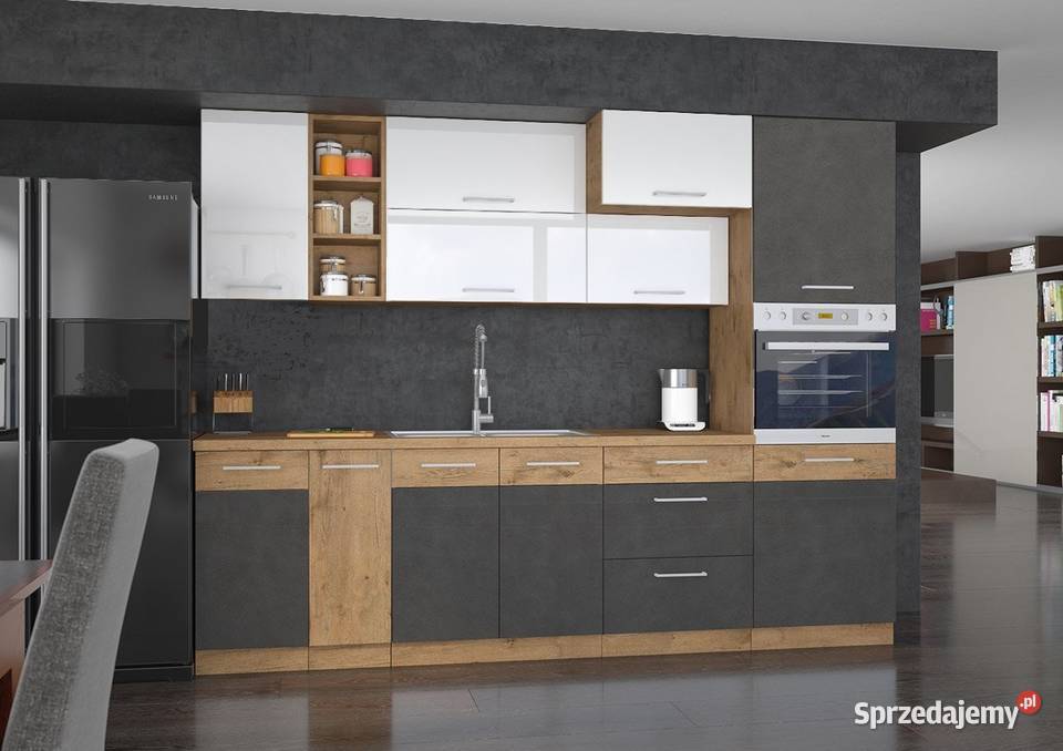 MEBLE SZAFKI KUCHENNE VIGO GRAFIT SZCZOTKOWANY