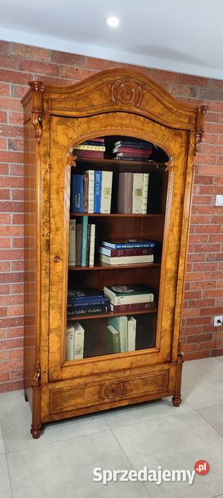 Piękna biblioteka witryna Ludwik Filip antyk Łagów