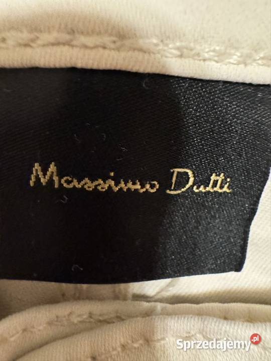 Jeansy damskie XS beżowe Massimo Dutti bawełna Częstochowa