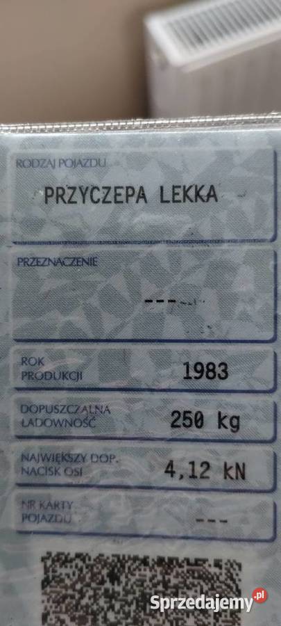 Sprzedam przyczepkę samochodową Sędziszów