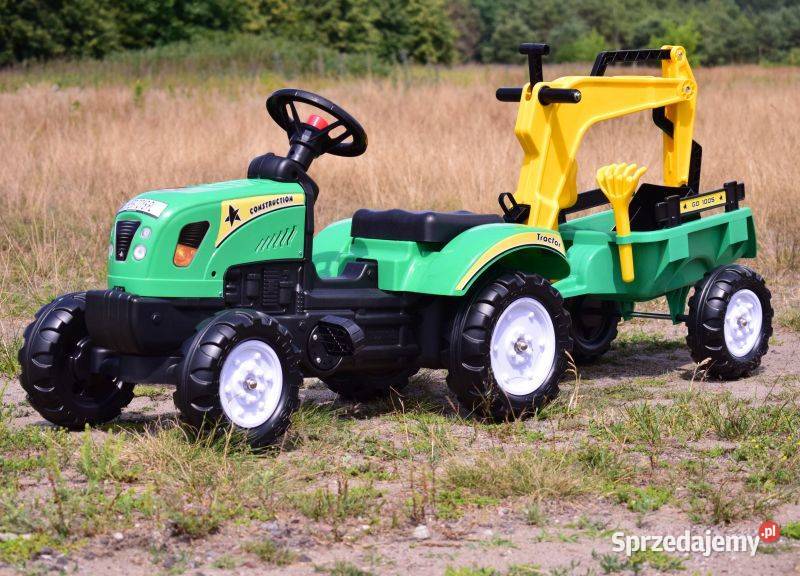 TRAKTOR NA PEDAŁY Z PRZYCZEPĄ I KOPARKĄ TR3007 Toruń
