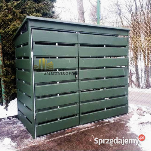 Wiata śmietnikowa 25x12m zielona Schowek Szczecinek