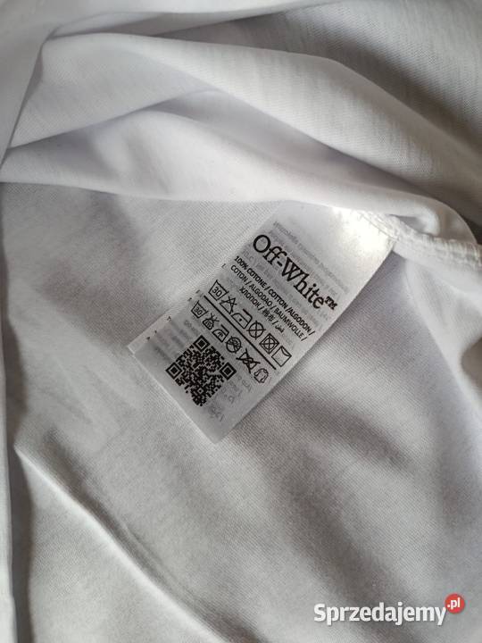 Tshirt bawełniany Off White biały XL regular fit