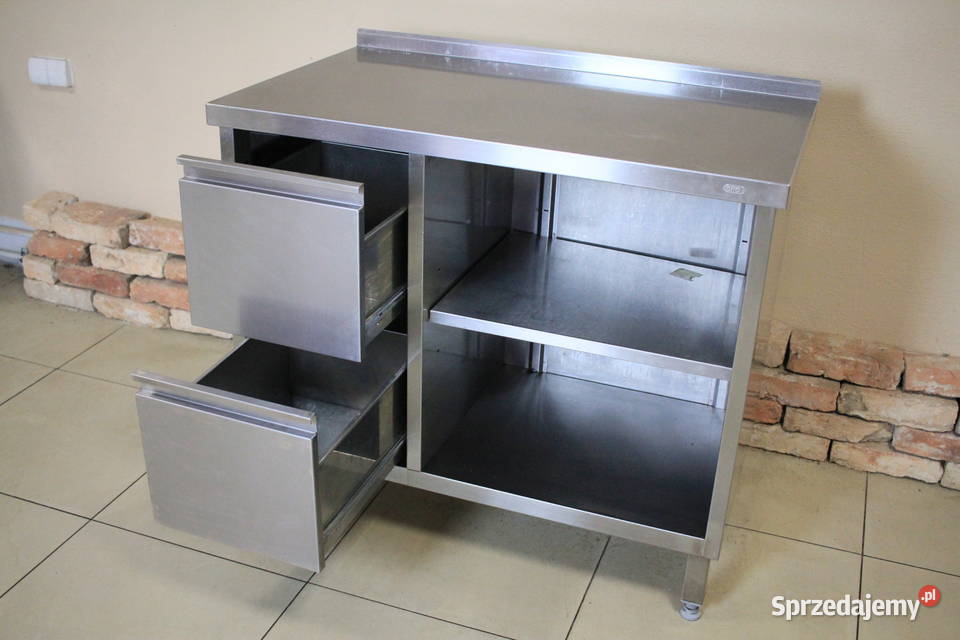 Stół gastronomiczny 100x60 z półkamiszufladami