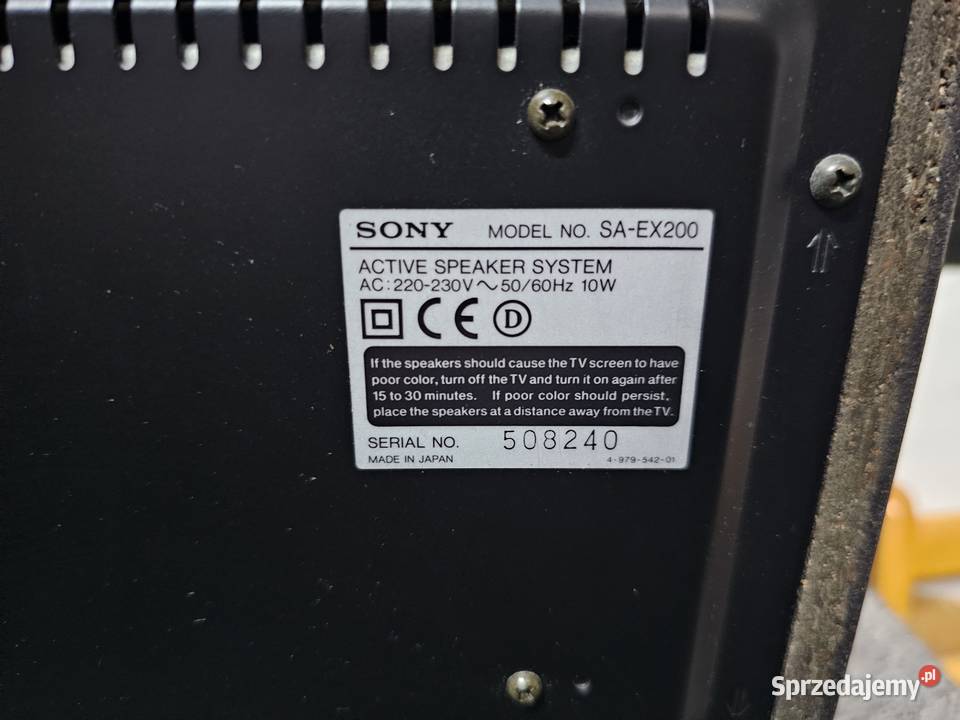 Sony SAEX200 Elektrostatyczne kolumny HiFi 100 Kraków sprzedam