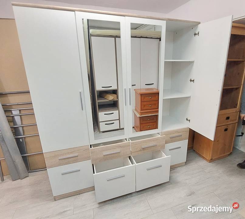 Szafa Box 4d8s 180 z lustrami 55cm Poznań