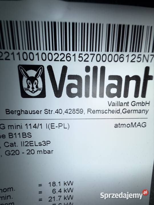 Podgrzewacz wody gazowy Vaillant atmoMAG mini Kalwaria Zebrzydowska sprzedam