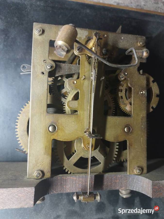 162 Zestaw mechanizm starego zegara ściennego Tczew