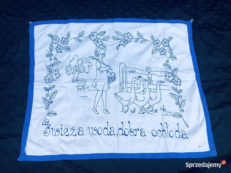 Makatka świeża woda dobra ochłoda Antyki, Sztuka, Kolekcje Łowicz