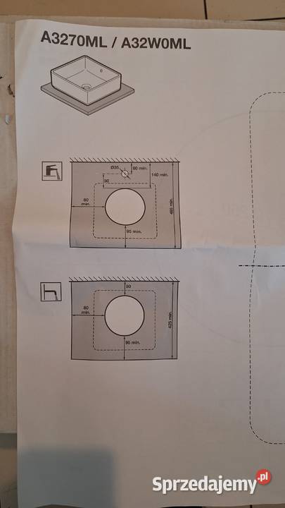 Umywalka nablatowa ROCA 270 mm mazowieckie