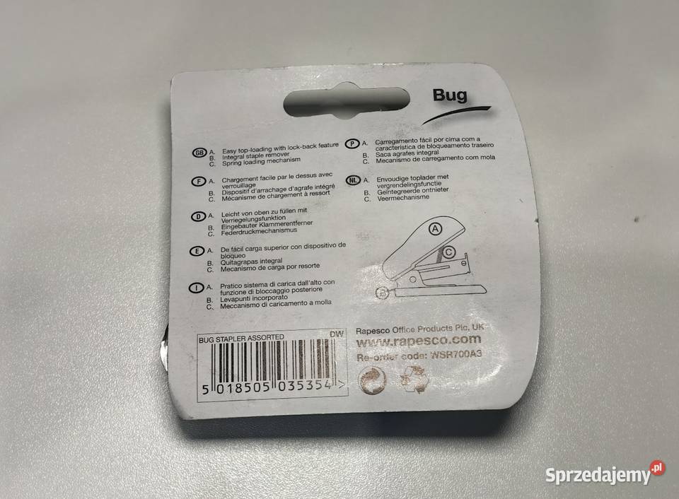 Zszywacz niebieski nowy DPD Zszywacze i zszywki