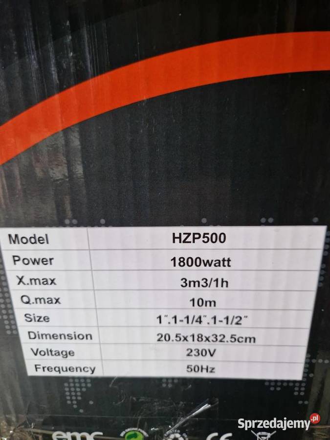 Pompa zatapialna Hazard 1800 W 10500 lh wielkopolskie Głogowa