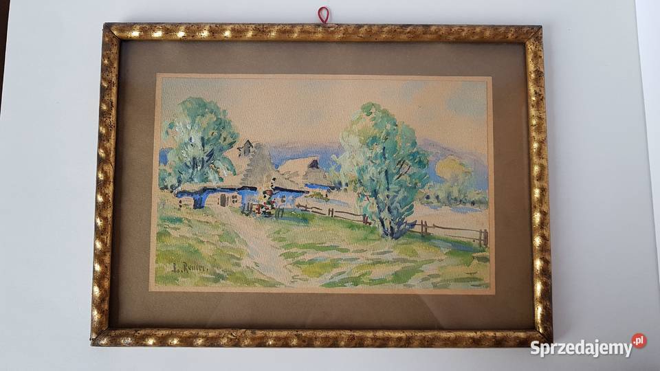 Stara akwarela sygnowana J Rommel 18811967