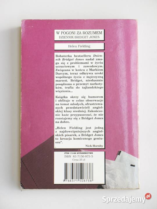 Bridget Jones W pogoni rozumem Helen Fielding Kraków