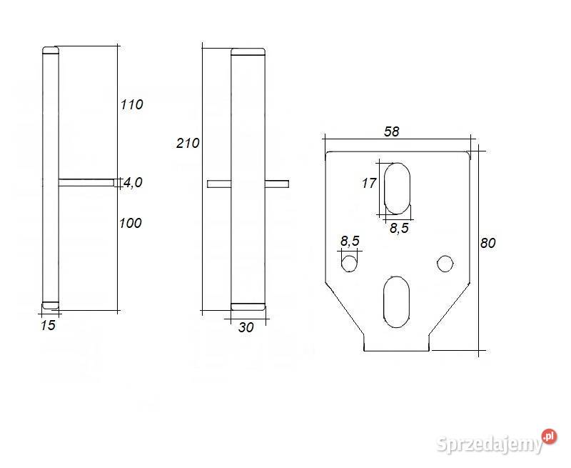 Noga meblowa metalowa CHB h100 czarna mazowieckie Warszawa