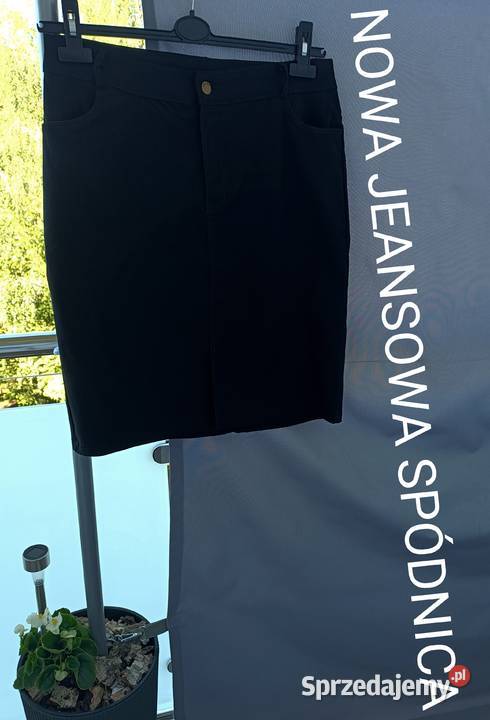 Nowa czarna jeansowa mocno rozciągliwa spódnica lubelskie Radzyń Podlaski