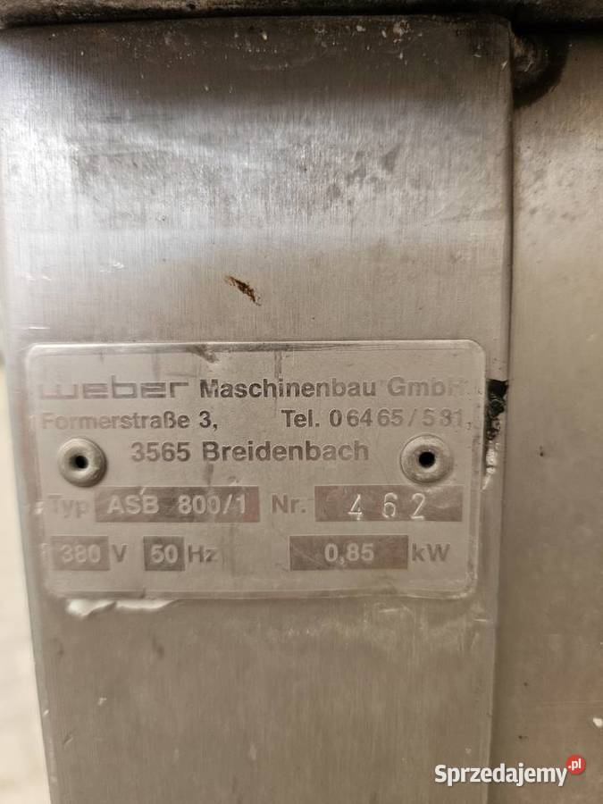 Skórowaczka dwu taśmowa Weber ASB8001 Krotoszyn