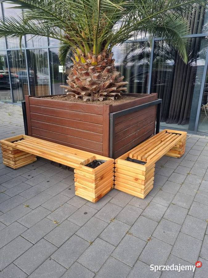 Ławka ogrodowa drewniana drewno Skrzynie ogrodowe Wrocław