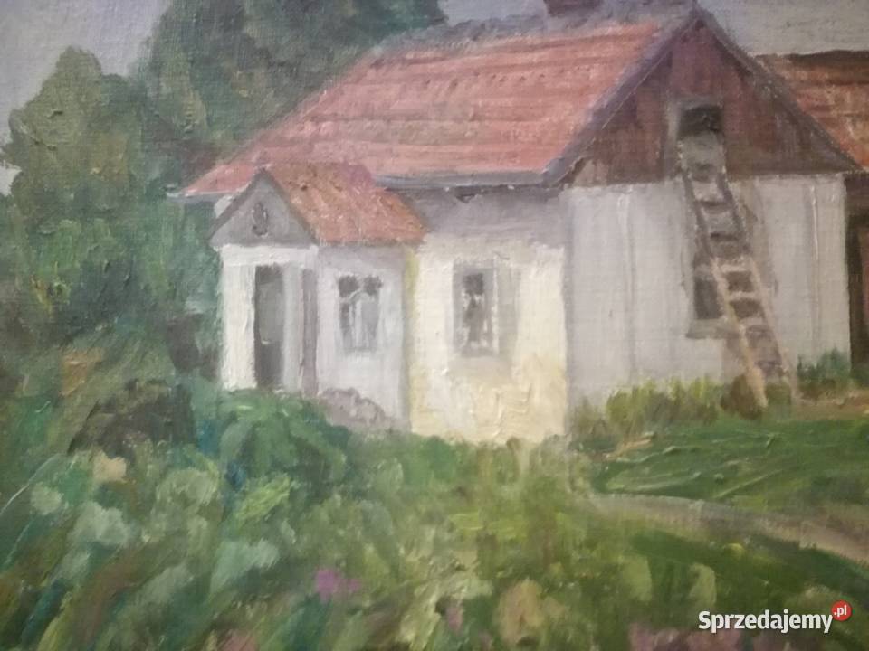 Obraz olejny Cz Mostowski Podgórska Zagroda Kraków