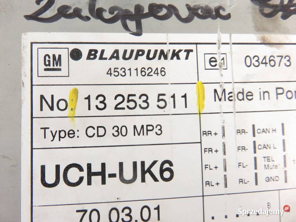 RADIO OPEL VECTRA C Kombi Z02 13253511