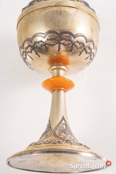 Kielich mszalny 1930r srebro 800 Włochy Poznań