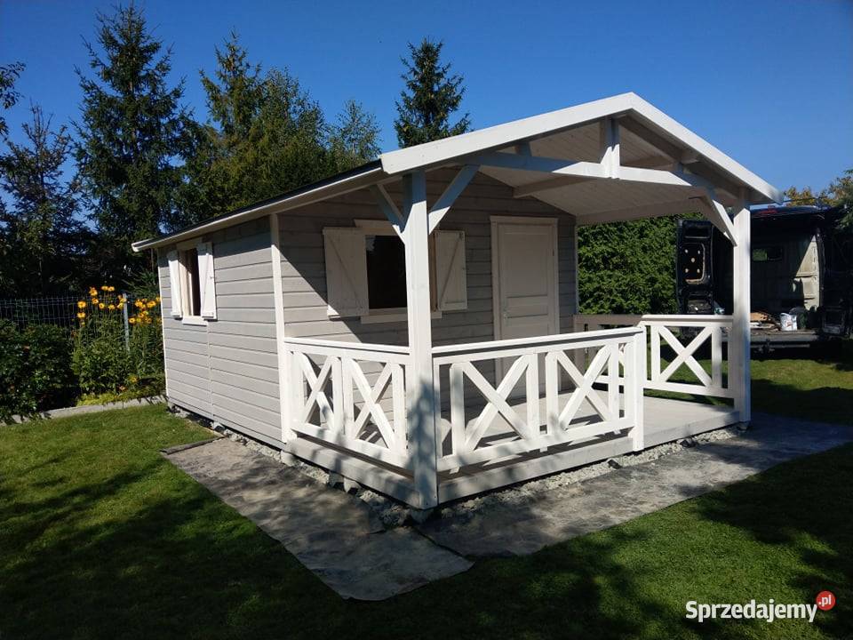 Domek drewniany ogrodowy 6x4m altana letniskowy Rybarzowice