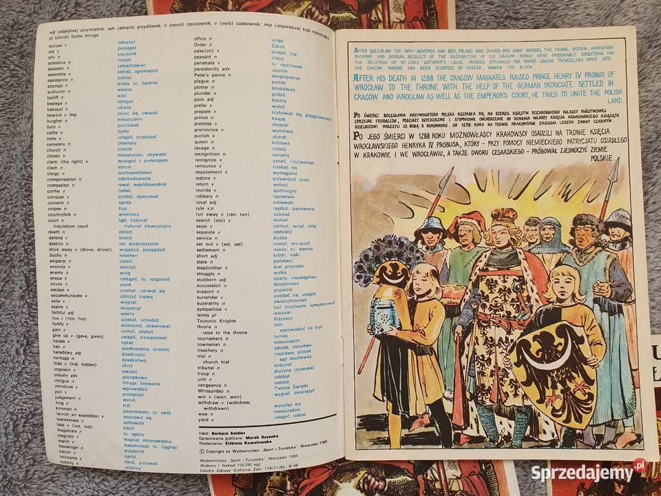 Władysław Łokietek zestaw 4 komiksów rózne Gdynia