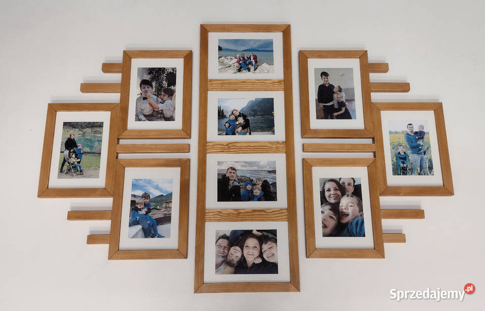 Drewniana Multirama Ramka na 10 zdjęć 15X21 Kraków sprzedam