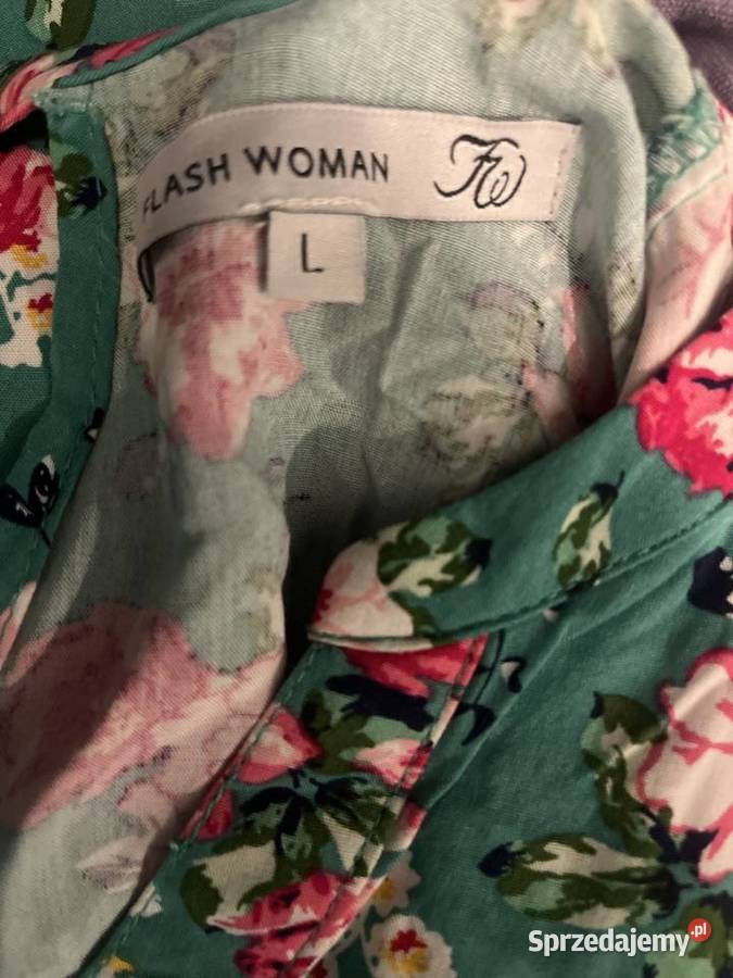 Flash woman sukienka modny wzór kwiaty floral Choszczno
